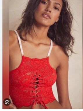 We are Hah Lace Top 2 Bottom cami